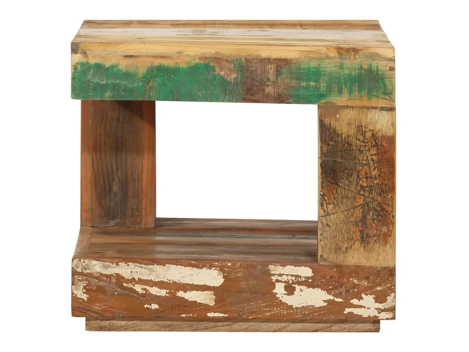 Sale vidaxl Mesa de centro 45x45x40 cm madeira recuperada maciça Natural claro