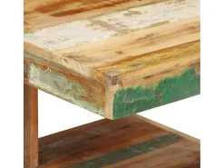 Sale vidaxl Mesa de centro 45x45x40 cm madeira recuperada maciça Natural claro
