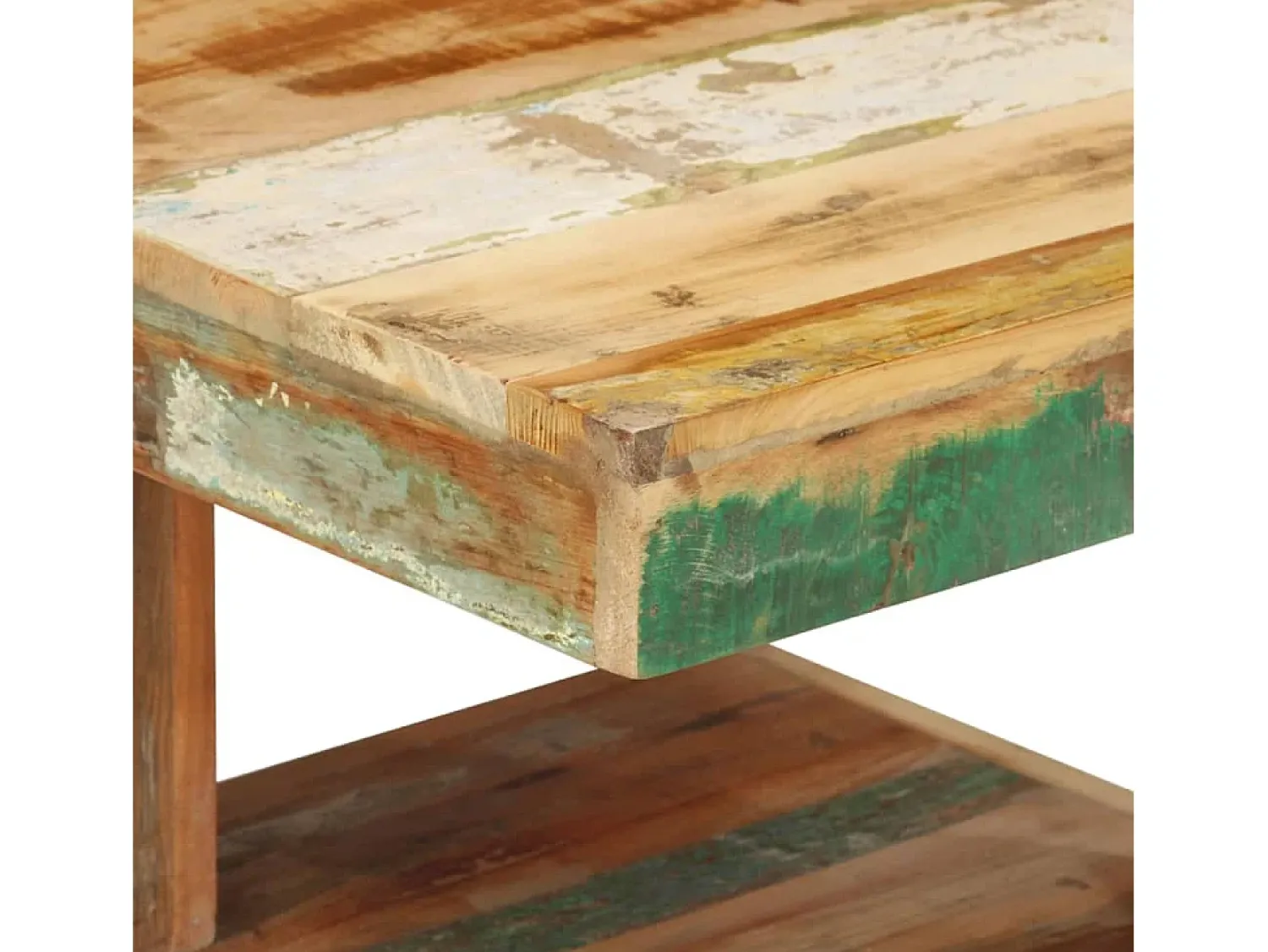 Sale vidaxl Mesa de centro 45x45x40 cm madeira recuperada maciça Natural claro