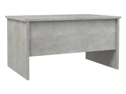 Mesa de centro 80x50x42,5 cm madeira processada cinza cimento PT404909^ Mesa De Centro