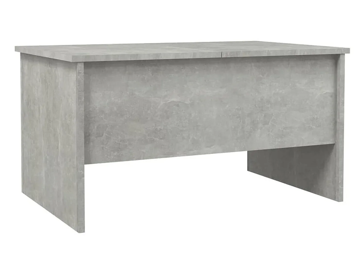 Mesa de centro 80x50x42,5 cm madeira processada cinza cimento PT404909^ Mesa De Centro