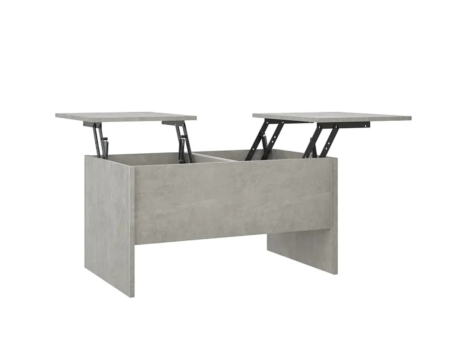 Mesa de centro 80x50x42,5 cm madeira processada cinza cimento PT404909^ Mesa De Centro