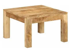 Hot vidaxl Mesa de centro 55x55x35 cm madeira de mangueira maciça Castanho