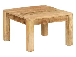 Hot vidaxl Mesa de centro 55x55x35 cm madeira de mangueira maciça Castanho