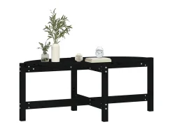 Mesa De Centro| Mesa de centro 118x63x45 cm madeira de pinho maciça PT185658 Preto