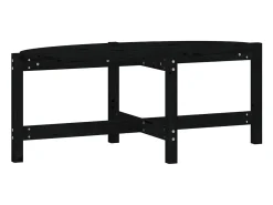 Mesa De Centro| Mesa de centro 118x63x45 cm madeira de pinho maciça PT185658 Preto