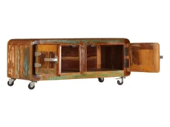 Mesa de centro 85x55x40 cm madeira recuperada maciça PT371904^ Mesa De Centro