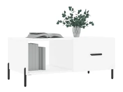 Mesa De Centro| Mesa de centro 90x50x40 cm madeira processada PT526143 Branco
