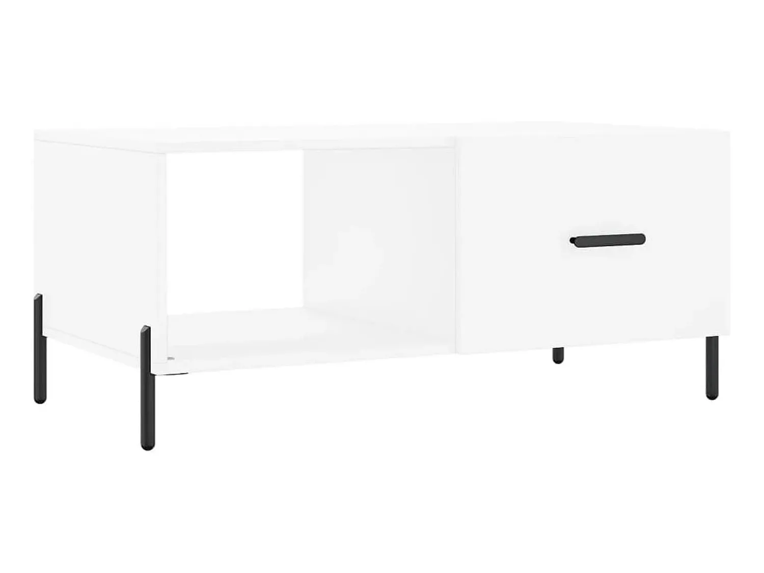 Mesa De Centro| Mesa de centro 90x50x40 cm madeira processada PT526143 Branco