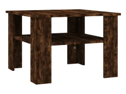 Mesa De Centro| Mesa de centro 60x60x42 cm madeira processada carvalho fumado PT189990 Castanho