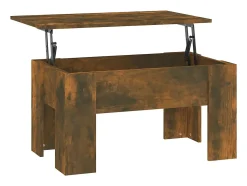 Mesa De Centro*vidaxl Mesa de centro 79x49x41 cm madeira processada carvalho fumado Natural claro