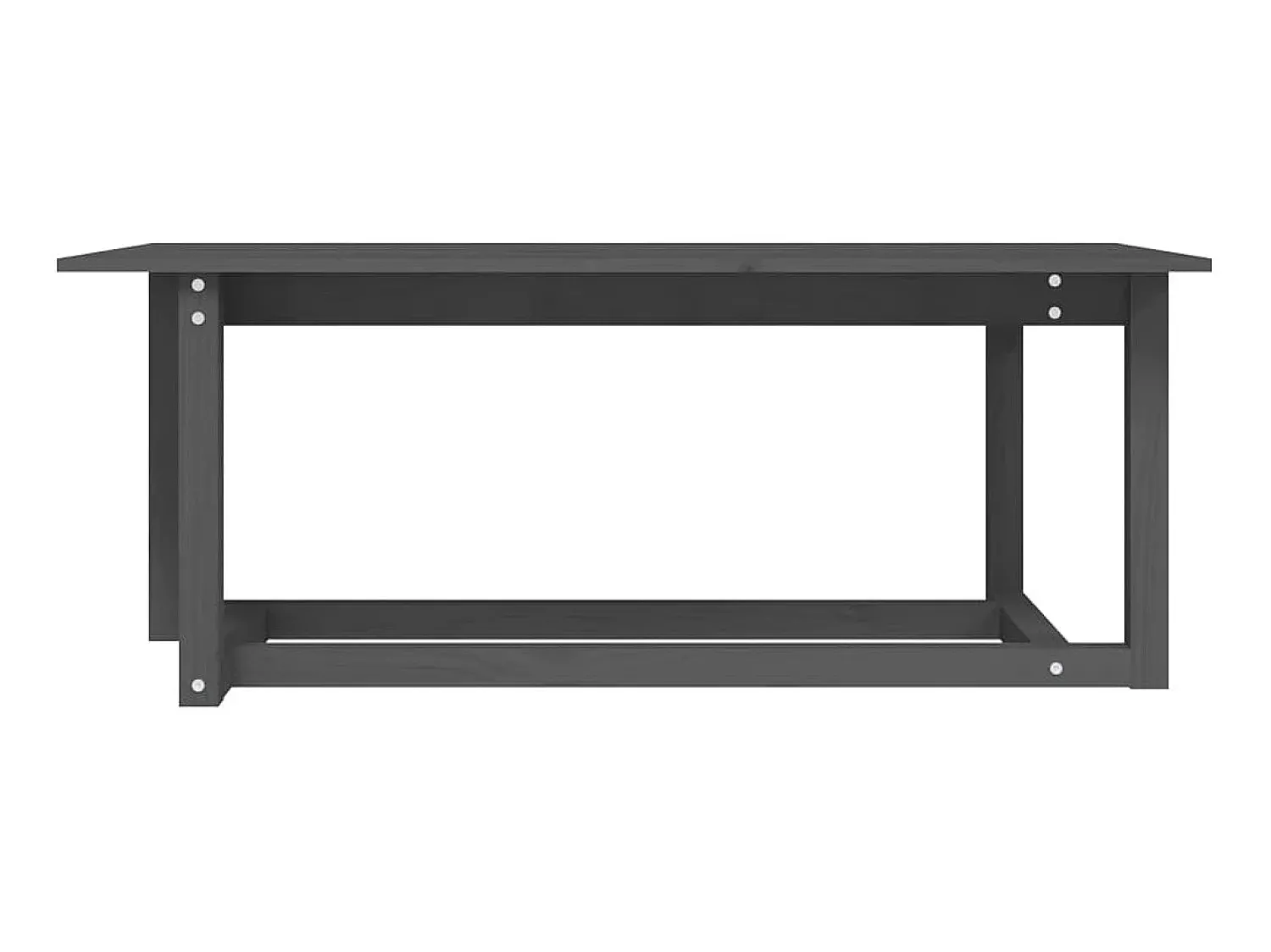 Hot Mesa de centro 110x55x45 cm madeira de pinho maciça PT215736 Cinzento