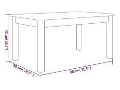 Mesa De Centro|vidaxl Mesa de centro 80x50x40 cm madeira de pinho maciça Natural claro