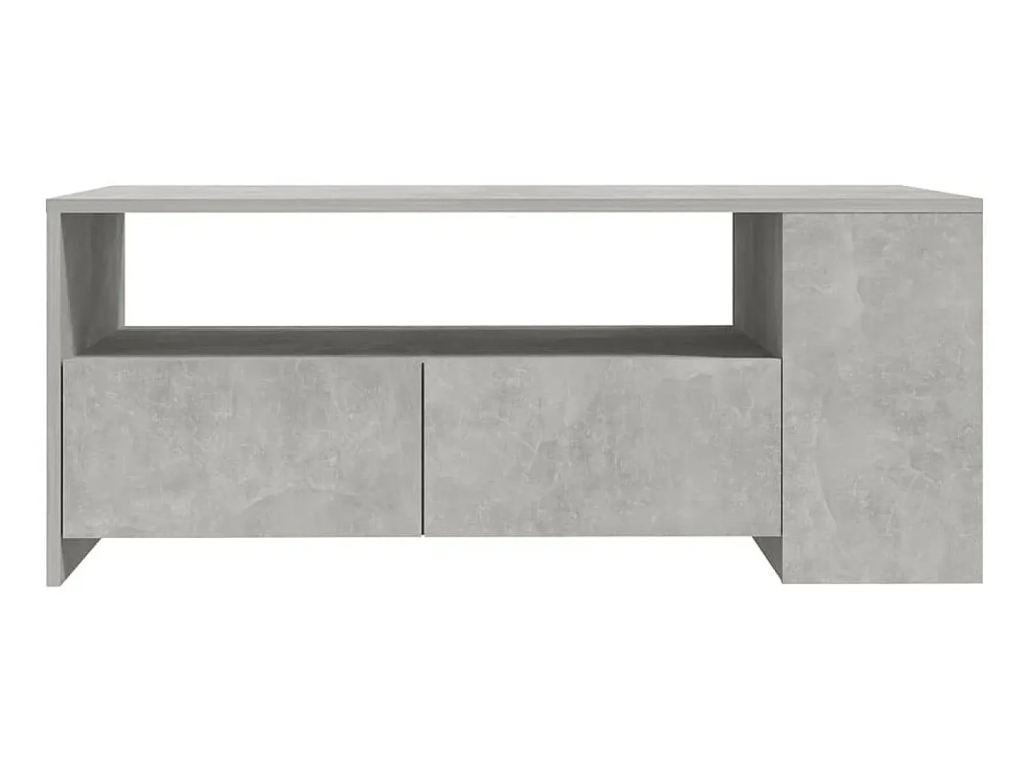 Mesa De Centro| Mesa de centro 102x55x42 cm madeira processada cinza cimento PT505847 Cinzento