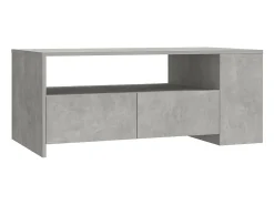 Mesa De Centro| Mesa de centro 102x55x42 cm madeira processada cinza cimento PT505847 Cinzento