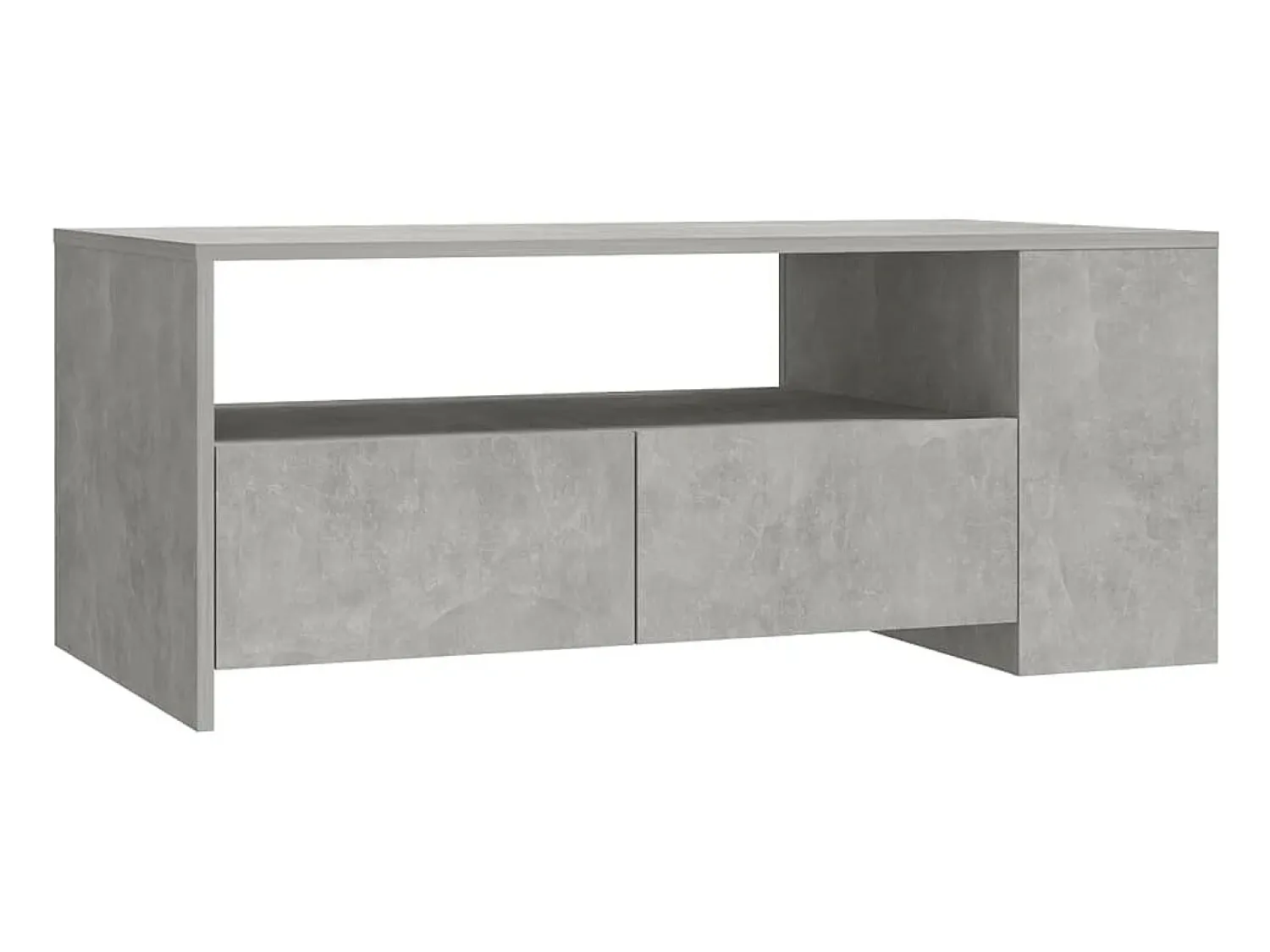 Mesa De Centro| Mesa de centro 102x55x42 cm madeira processada cinza cimento PT505847 Cinzento