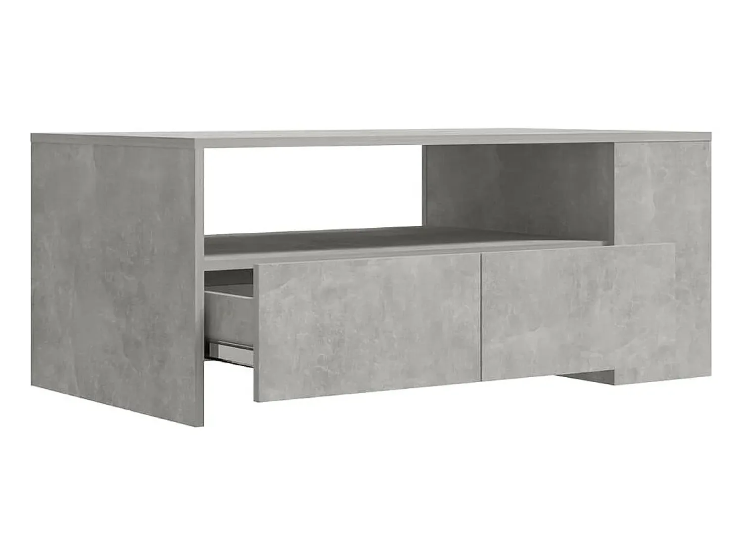 Mesa De Centro| Mesa de centro 102x55x42 cm madeira processada cinza cimento PT505847 Cinzento