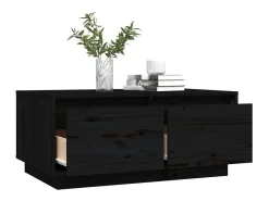 Mesa De Centro*vidaxl Mesa de centro 80x50x35 cm madeira de pinho maciça Preto