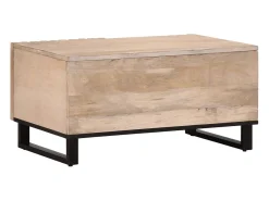 Mesa de centro 80x51x40 cm madeira de mangueira maciça PT508148^ Mesa De Centro