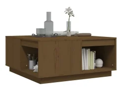 Online Mesa de centro 80x81x36,5 cm madeira pinho maciça mel PT275177 Castanho