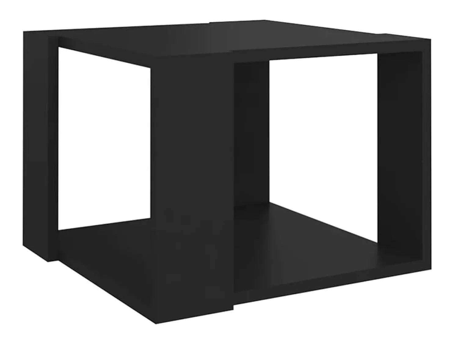 Mesa De Centro* Mesa de centro 40x40x30 cm madeira processada PT581337 Preto
