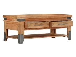 Mesa De Centro* Mesa de centro 110x52x45 cm madeira de acácia maciça PT203797 Castanho