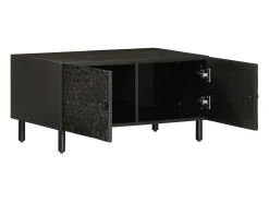 Mesa De Centro* Mesa de centro 80x50x40 cm madeira de mangueira maciça PT312017 Preto