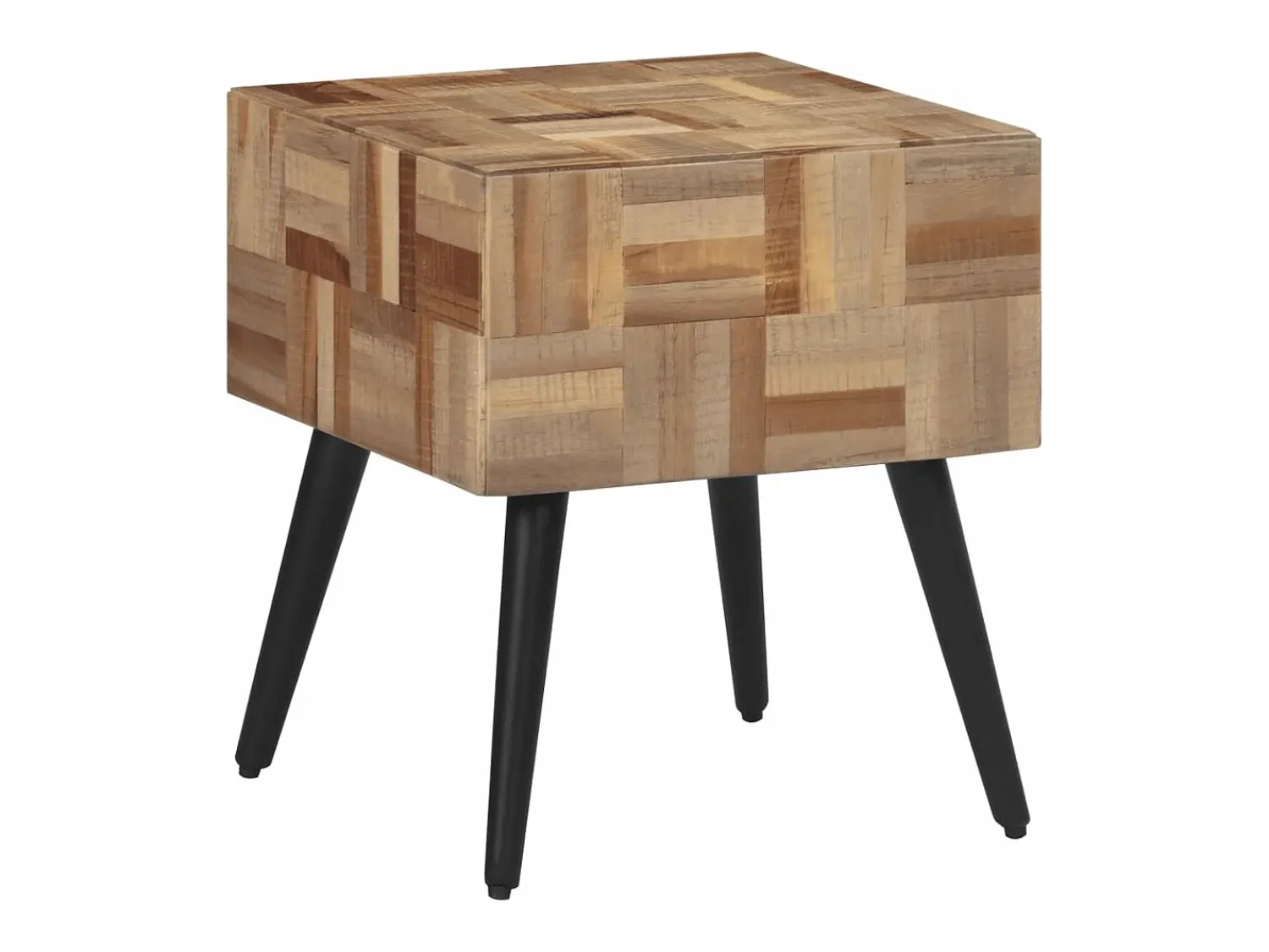 Mesa De Centro| Mesa de centro 40x40x45 cm madeira de teca recuperada maciça PT722999 Cinzento