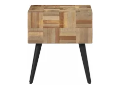 Mesa De Centro| Mesa de centro 40x40x45 cm madeira de teca recuperada maciça PT722999 Cinzento