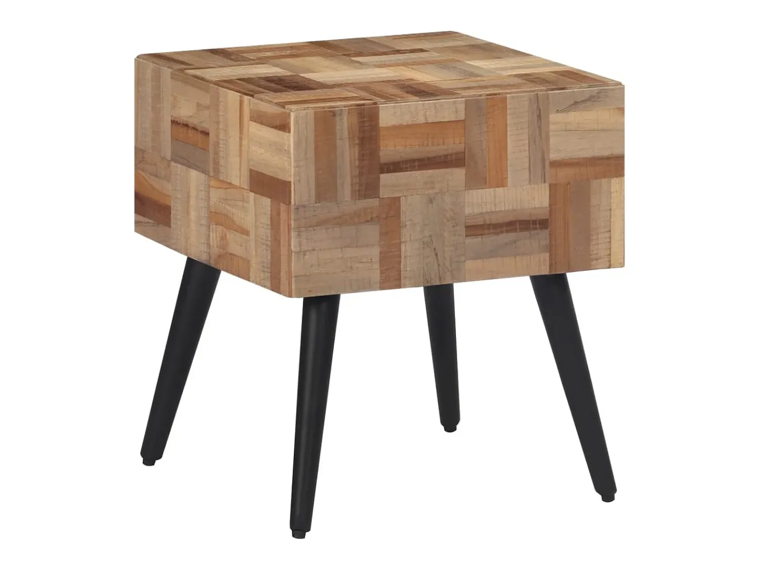 Mesa De Centro| Mesa de centro 40x40x45 cm madeira de teca recuperada maciça PT722999 Cinzento