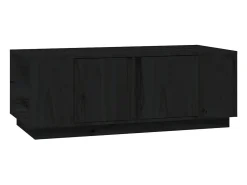 Clearance Mesa de centro 110x50x40 cm madeira de pinho maciça PT988407 Preto