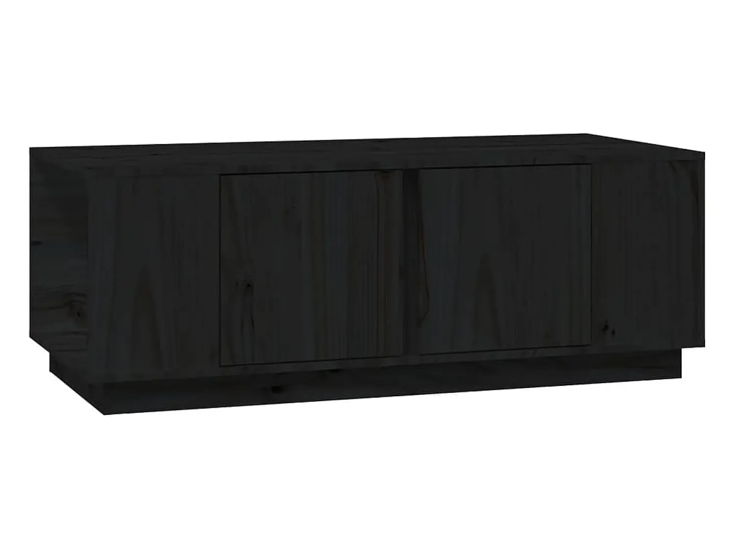 Clearance Mesa de centro 110x50x40 cm madeira de pinho maciça PT988407 Preto