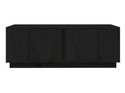 Clearance Mesa de centro 110x50x40 cm madeira de pinho maciça PT988407 Preto