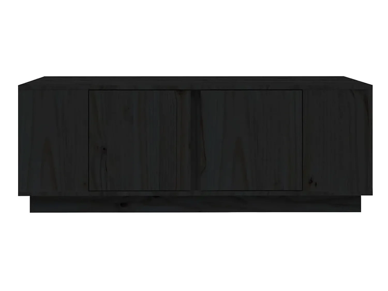 Clearance Mesa de centro 110x50x40 cm madeira de pinho maciça PT988407 Preto