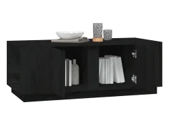 Clearance Mesa de centro 110x50x40 cm madeira de pinho maciça PT988407 Preto
