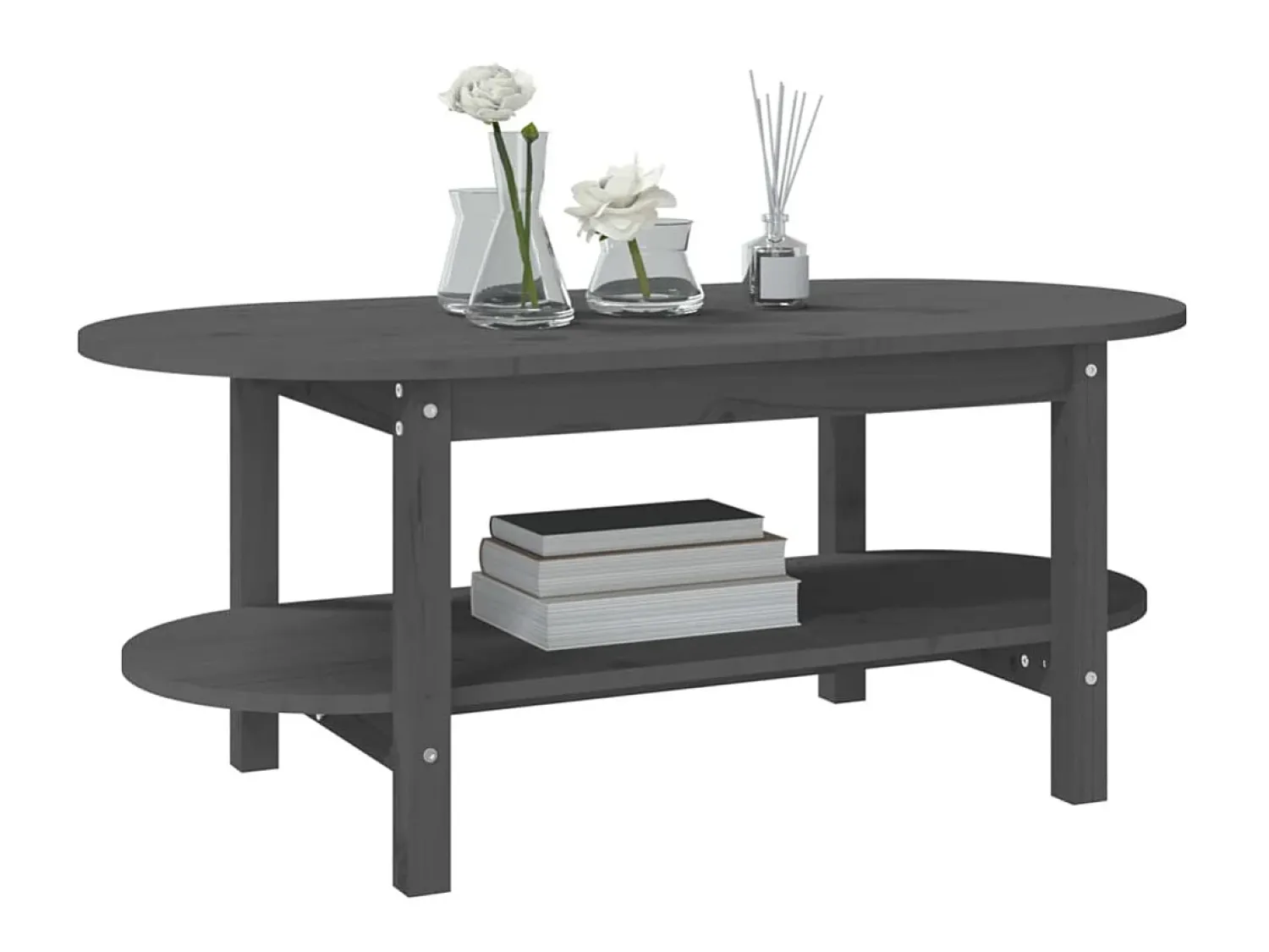 Sale Mesa de centro 110x55x45 cm madeira de pinho maciça PT644338 Cinzento