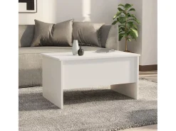 Mesa De Centro| Mesa de centro 80x50x42,5 cm madeira processada PT776813 Branco
