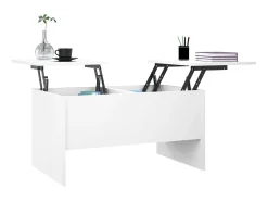Mesa De Centro| Mesa de centro 80x50x42,5 cm madeira processada PT776813 Branco