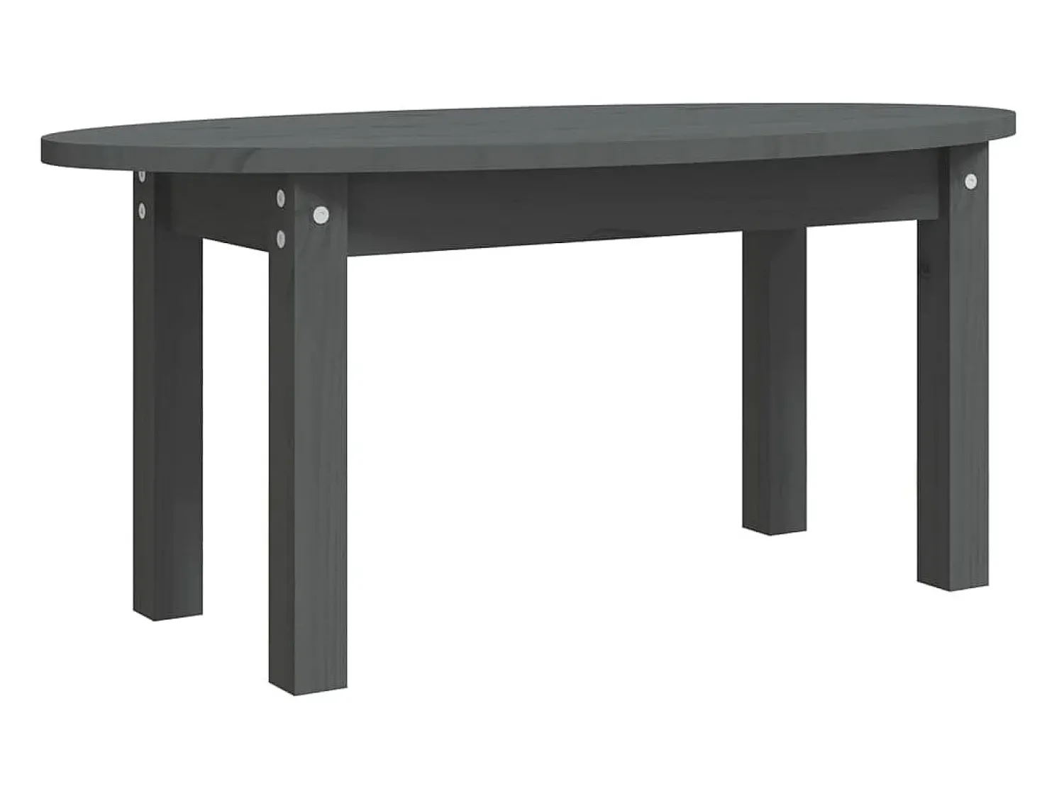 Mesa De Centro|vidaxl Mesa de centro 80x40x35 cm madeira de pinho maciça Cinzento