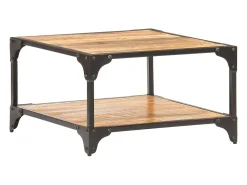 Hot vidaxl Mesa de centro 60x60x35 cm madeira de mangueira maciça Castanho