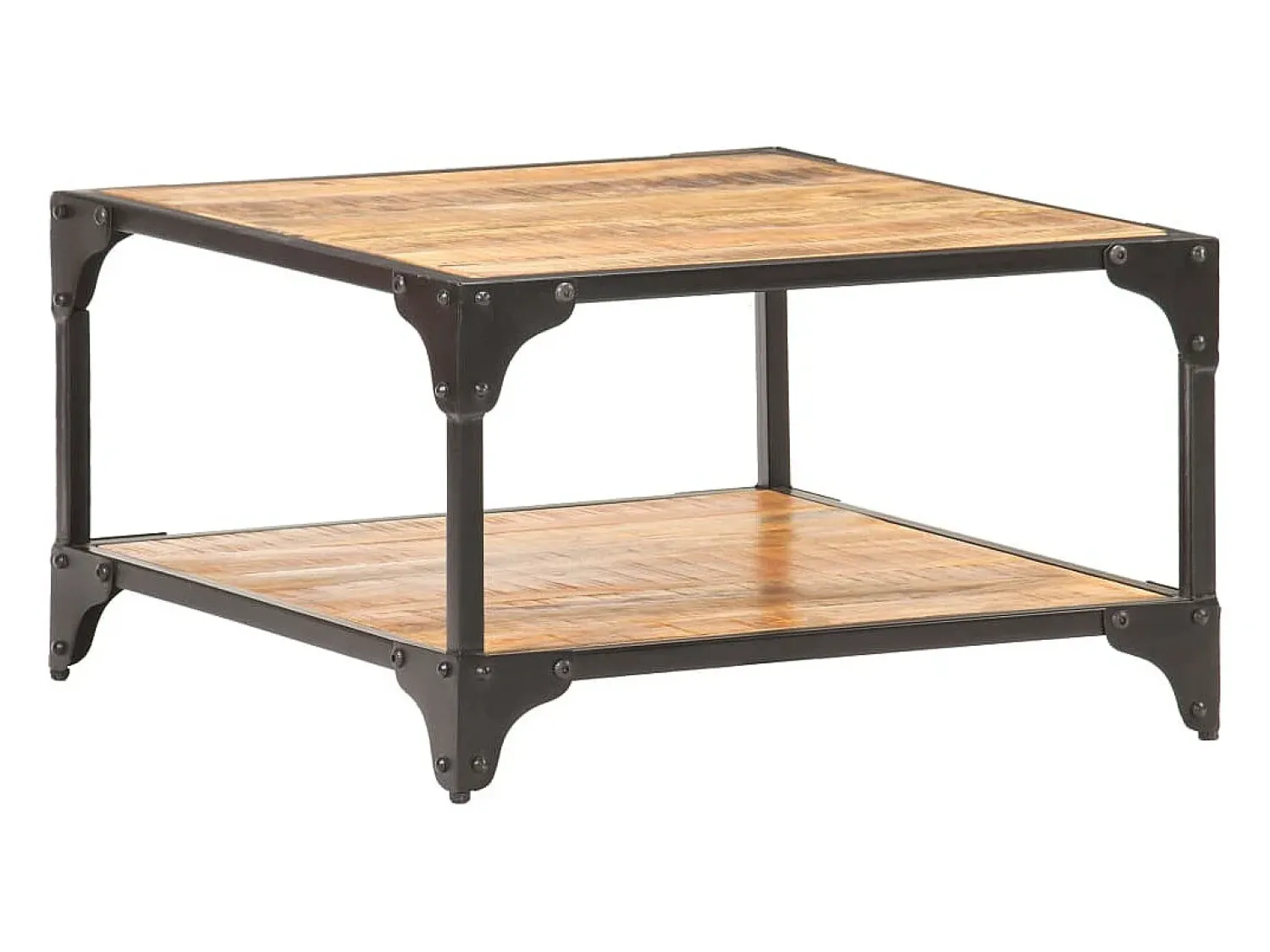 Hot vidaxl Mesa de centro 60x60x35 cm madeira de mangueira maciça Castanho