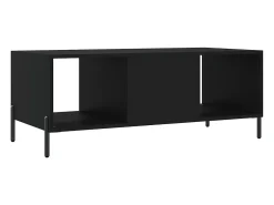 Outlet vidaxl Mesa de centro 102x50x40 cm madeira processada Preto