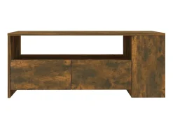 Mesa De Centro| Mesa de centro 102x55x42 cm madeira processada carvalho fumado PT655202 Castanho