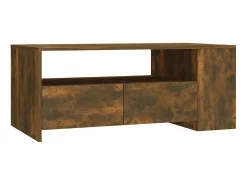 Mesa De Centro| Mesa de centro 102x55x42 cm madeira processada carvalho fumado PT655202 Castanho