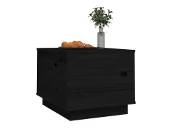 Outlet vidaxl Mesa de centro 40x50x35 cm madeira de pinho maciça Preto