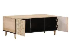 Discount Mesa de centro 100x54x40 cm madeira de mangueira maciça PT153379 Castanho