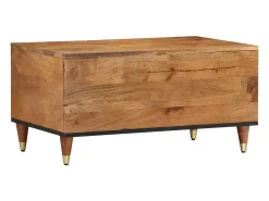 vidaxl Mesa de centro 80x50x40 cm madeira de mangueira maciça^ Mesa De Centro