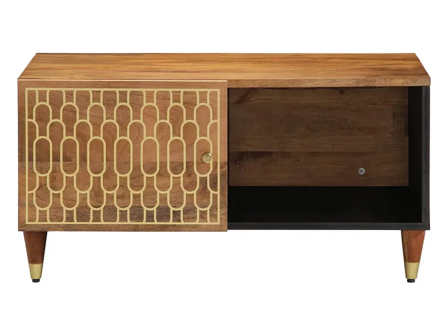 vidaxl Mesa de centro 80x50x40 cm madeira de mangueira maciça^ Mesa De Centro