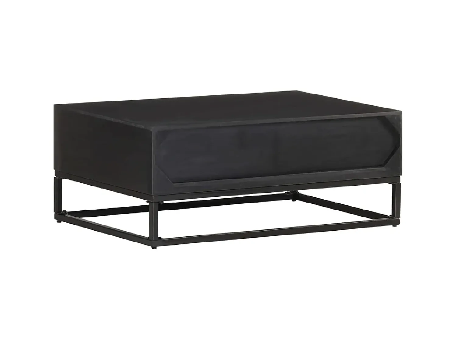 Mesa de centro 90x60x35 cm madeira de mangueira maciça PT124821^ Mesa De Centro