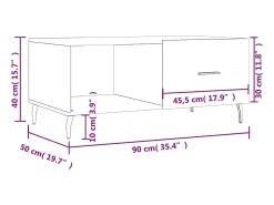 vidaxl Mesa de centro 90x50x40 cm madeira processada^ Mesa De Centro